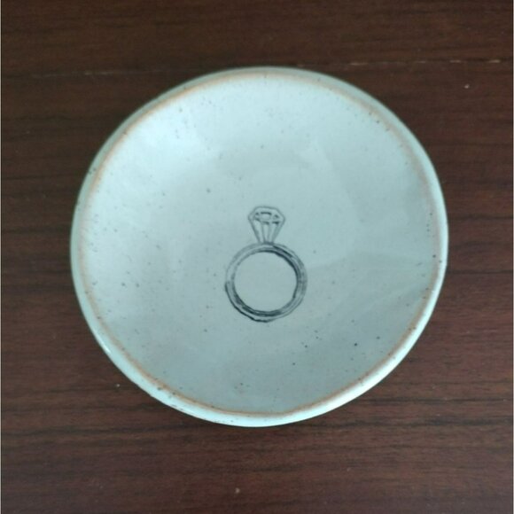 Ceramic Ring Dish by Mud & Maker Hand Crafted Pennsylvania Pottery Celadon Glaze - Picture 1 of 5